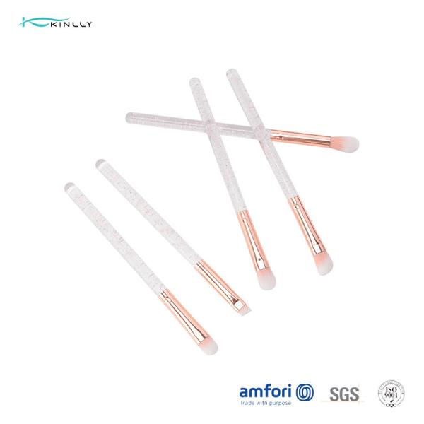 5pcs Eye Synthetic Hair Makeup Brushes With Plastic Handle
