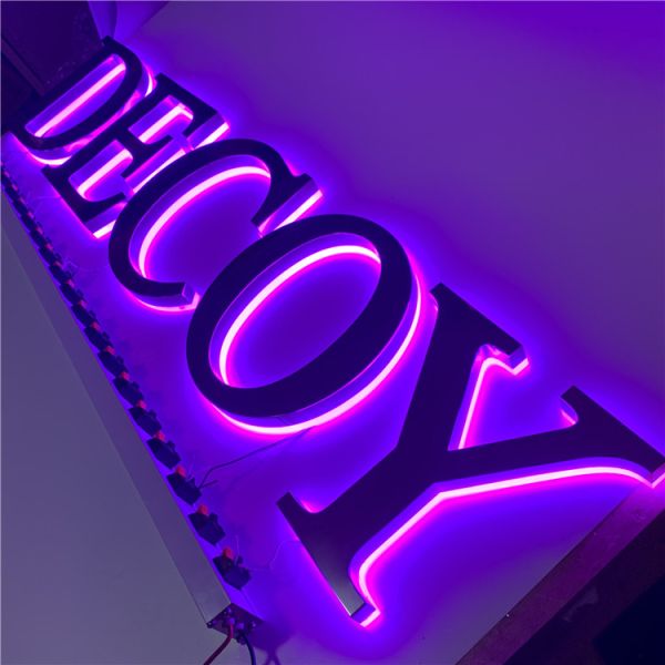Store Coffee Shop Led Sign Backlighting Purple Lighting CE RoHS