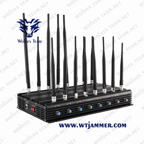 Multi-bands 14 Channels  Cellular Cell Phone Signal Jammer WiFi Blocker UHF VHF 3G  4G Phone Signal Jammer