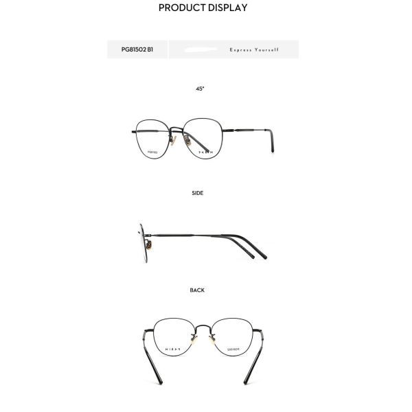 Metal Men Optical Frames Round Eyeglass 19MM Bridge