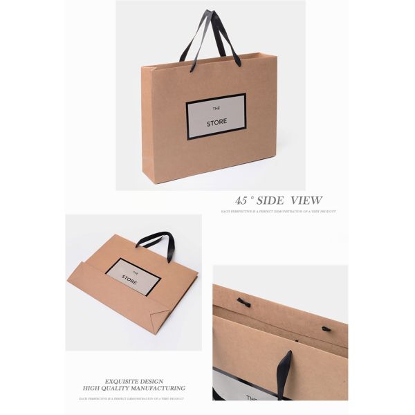 China Wholesale Custom Luxury Designed Paper Kraft Bags With Logo