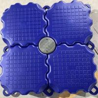 Pontoon polyvalent en PE modulaire bleu pour les quais personnalisables