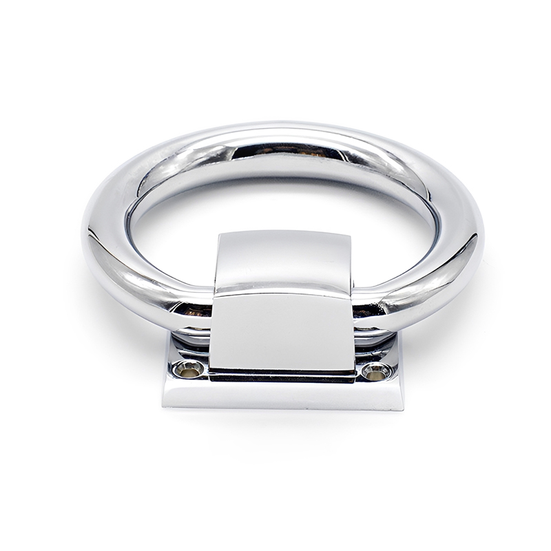 Modern Minimalist Bright Silver Cabinet Door Handles Ring Drop Pulls Furniture Hardware Accessories