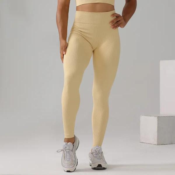 Ribbed Zipper Women Gym Set 6 Piece Seamless Activewear Plain Dyed