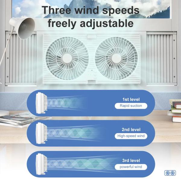 Home Ceiling Exhaust Fan 9 Inch Double Reverse Window Fixture DC Exhaust Fan Remote Control