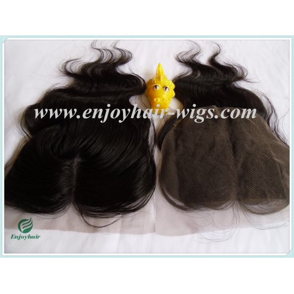 Lace top closure 4''x4'' ,malaysian virgin hair natural color body wave 10''-24''length