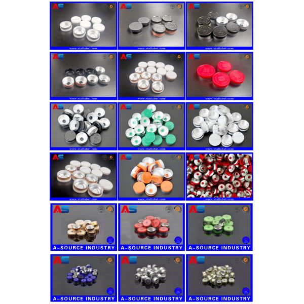 сальто 20mm с крышки 200pcs/серии, слегка ударяет с верхних частей для пробирки Crimp стеклянной фармацевтической