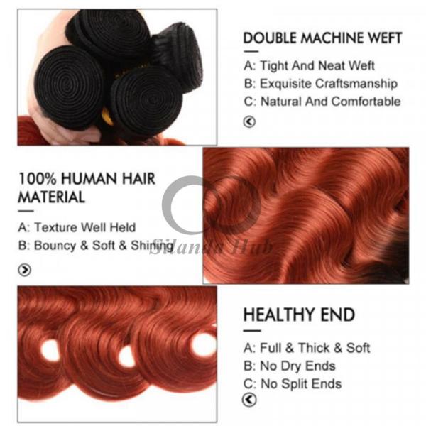 #T1B/Ginger Body Wave Remy Human Hair Bundles Sew In Weave Bundles Brazilian Bundle Deals