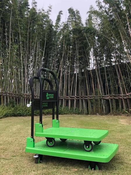 Folding SILENT Foldable Platform Cart Trolley 180/330kg Polypropylene Deck