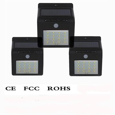Mini 20 LED Wireless PIR Sensor Outdoor Solar Powered Led Solar Wall Light