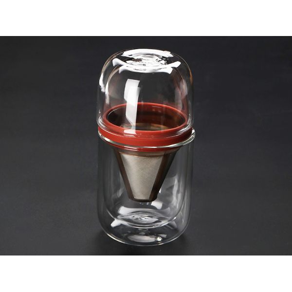 Размер все кофейной чашки портативного перемещения стеклянный небольшой в наборах одного чая кофеварки