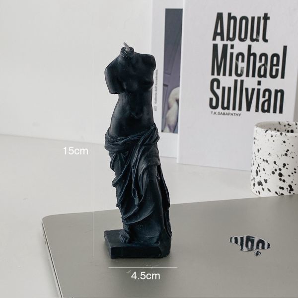 Venus Statue Roman Column Scented Candle Holder Customized European Style