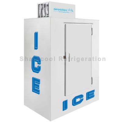 Le marchandiseur froid solide de glace de mur de la porte R404a a mis en sac le congélateur d'entreposage dans la glace