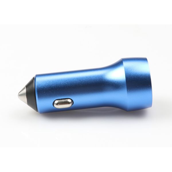 All Metal Aluminum Alloy 3.1A Car Phone Charger , Dual Usb Port Cell Phone Car Charger