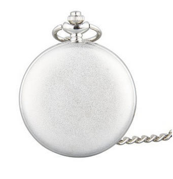 Alloy Skeleton Movement Silver Pocket Watches For Mens , Man's Pocket Watch