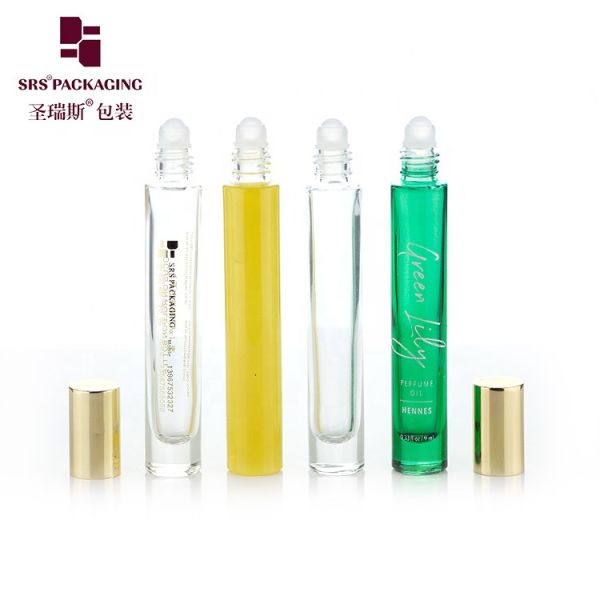10ML Roll On Glass Bottle with Customized Color No Leakage and Screen Printing for Cosmetic Packaging
