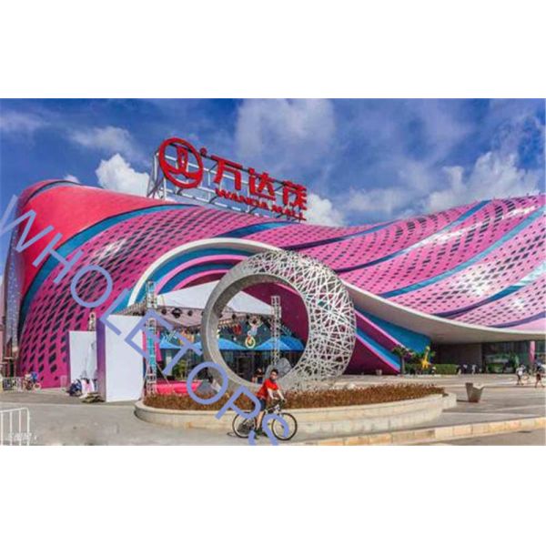 PPG Coating Aluminum Wall Art Panels / 4.0MM Decorative Perforated Aluminum Sheet