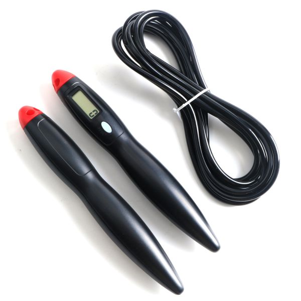 Home Exercising Black Digital Jump Rope Smart Skipping Rope Customized