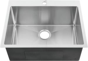 Évier de cuisine supérieur Handcrafted d'acier inoxydable de bâti avec des coins