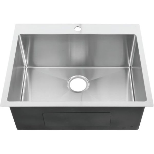 Évier de cuisine supérieur Handcrafted d'acier inoxydable de bâti avec des coins