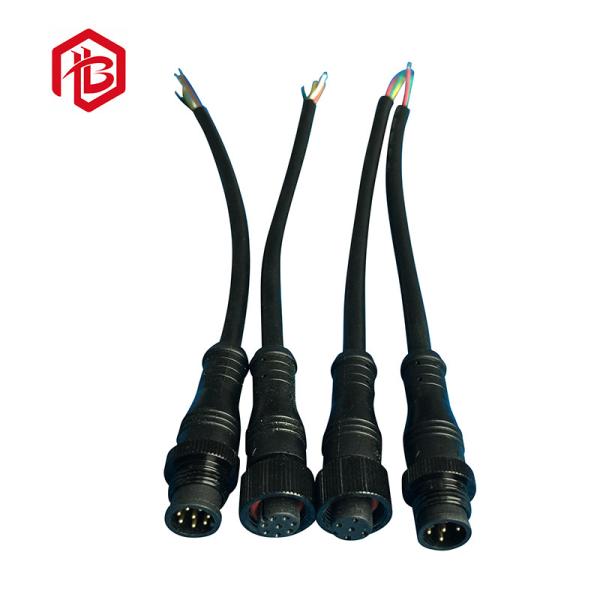 M12 connecteur circulaire 2-8 broches imperméable à l'eau mâle et femelle prise de fil LED lampe extérieure imperméable à l'eau fil de noix métallique