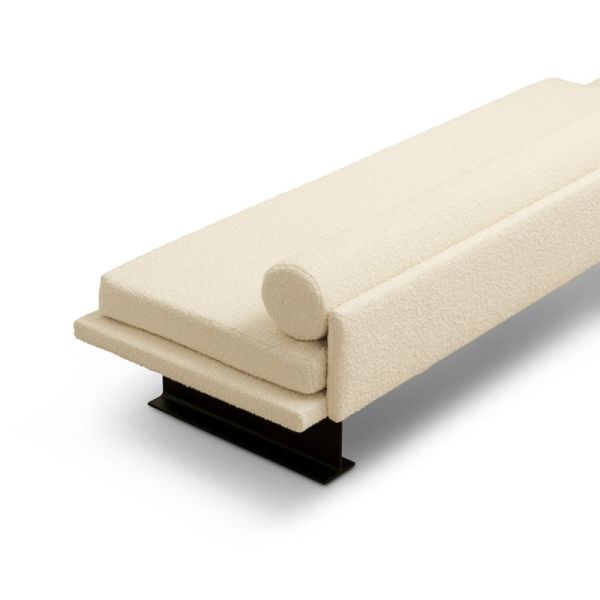 Light Luxury Metal Fabric Sofa Stool Shoe Change Bedside Cloakroom Bench ODM