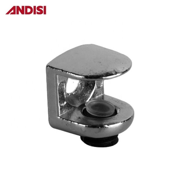 Adjustable Shelf Holder Mini Zinc Alloy Glass Support for Decorative Shelf and