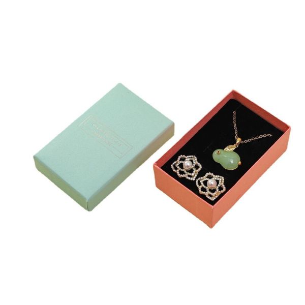 Black Luxury Foam Insert Jewelry Box Paper Packaging Cardboard Jewelry Gift Boxes