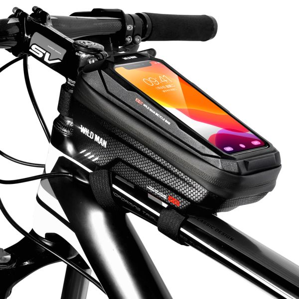 Front Tube Frame Bike Bicycle Handlebar Bag with 1L Capacity Waterproof Phone Mount