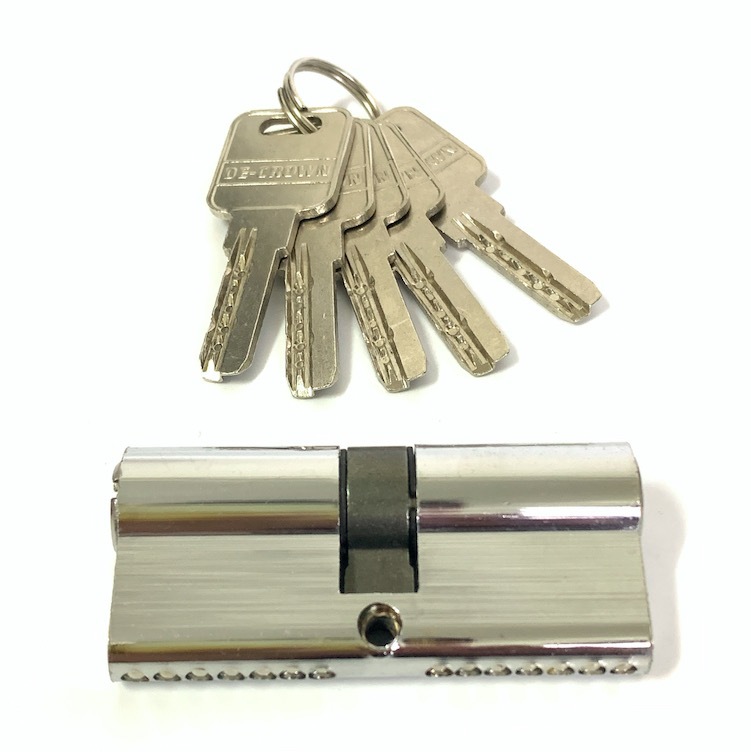 Double Open Toilet Cylinder Lock 70mm Secure Cylinder Lock Customized