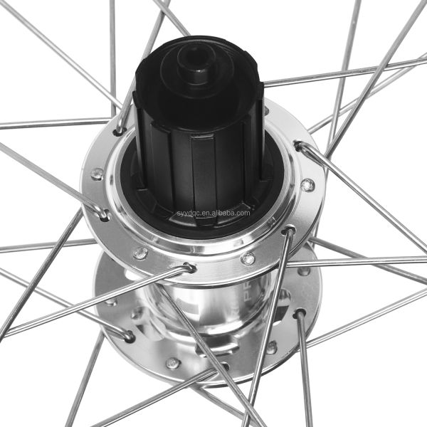 Road Bicycles 20 Inch Silver Folding Bike Wheel Set With Disc Brake And 120 Rings Hub