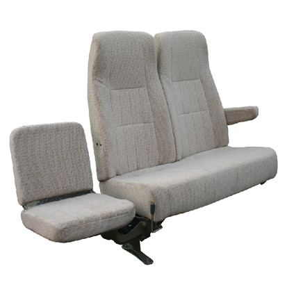 Custom Coaster Bus Seats , Tourist Bus Seats Anti Rust Treament With Back Handle