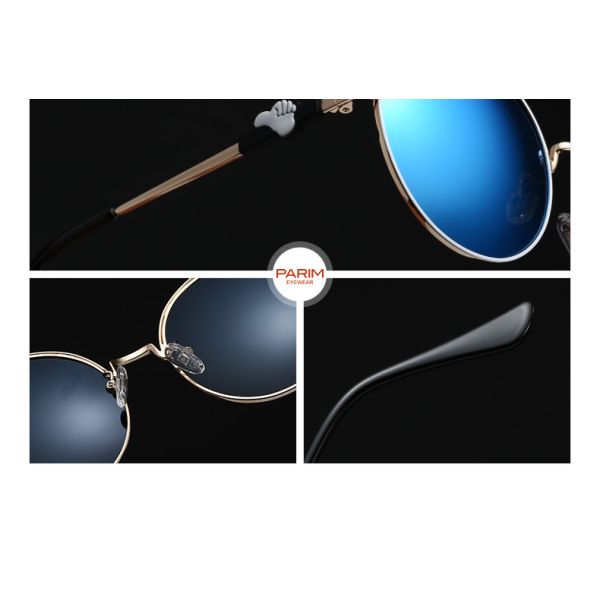 Pink Grey Blue Polarised Glass Sunglasses , Glass Polarized Sunglasses 51 17 135