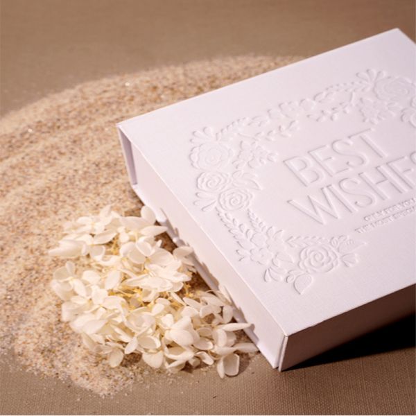 Embossed Gift Box Vintage 3D Relief Packaging Custom Logo Foldable Luxury Presentation Box