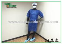Roupas de isolamento descartáveis de manga curta/roupas de uso único de pacientes de azul escuro