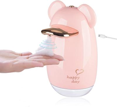 90%RH Sensor Foam Soap Dispenser Pink 200ML USB Charging