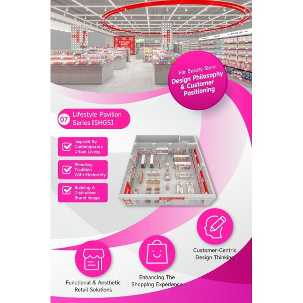 07-SHGS Diseño de tiendas de belleza con estilo de museo de belleza y estilo de vida