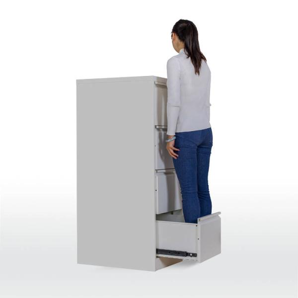 4 Drawers File Storage Office Steel Filing Cabinet 40kg Load Capacity