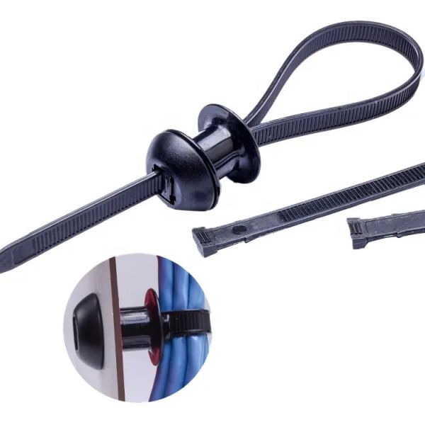 цвет черноты связи кабеля 7.5x280mm Delock со струбциной нейлона основания предкрылка