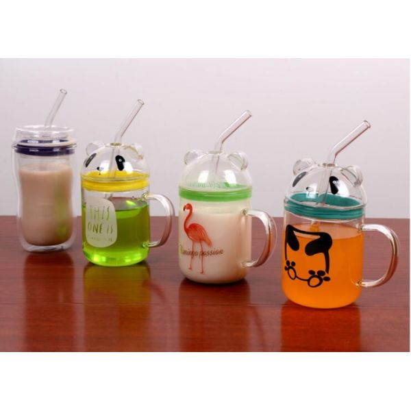 exquisite hand blown glass cup Baby bottle scale cup