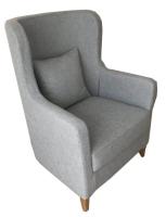 Meubles de luxe Gray Upholstered Armchair Stylish fait sur commande de la lumière ISO9001