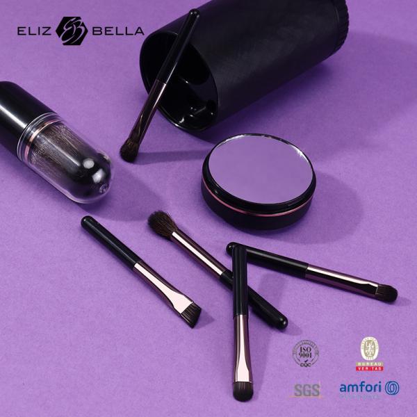 Pincel de maquiagem de 6 peças com suporte de escova cabelo sintético e ferro de alumínio OEM