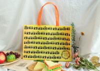Sacolas não tecidas do amarelo, totalizador não tecido do mantimento com impressão de tela de seda completa