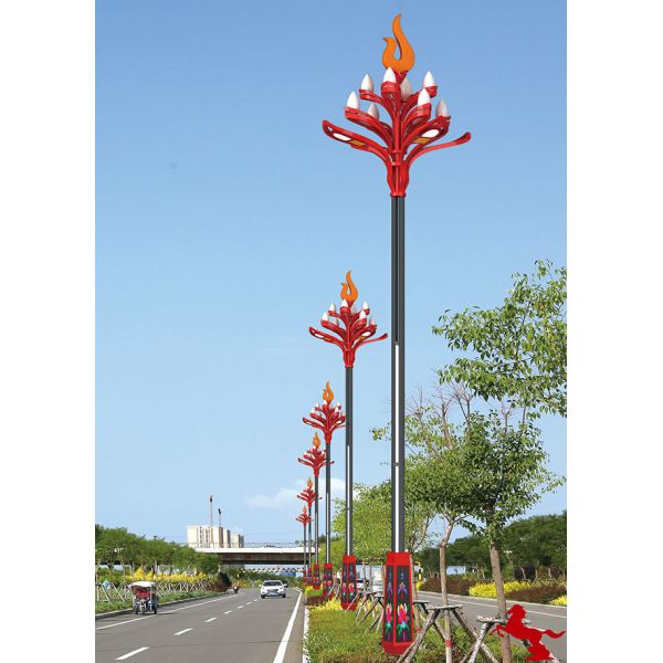 allée extérieure de réverbères de 5-12M Garden LED Polonais décorative