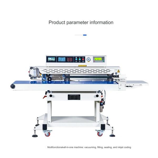 Continuous Pouch Sealing Machine 1.56CBM 10mm Sealing Width for Machinery Repair Shops