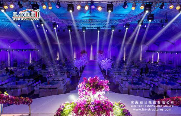 50m Width Large Luxury Wedding Tents , Transparent Top Tent For Different Event Festival