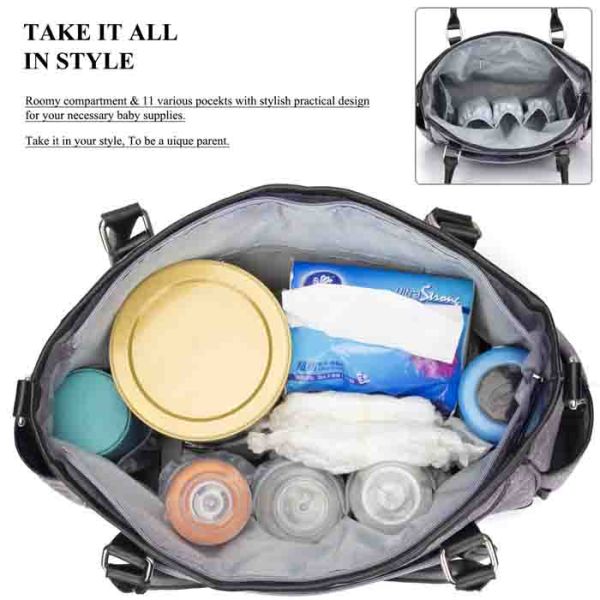 Shoulder Stylish Diaper Bags Duffle Multifunctional Washable Messenger Style