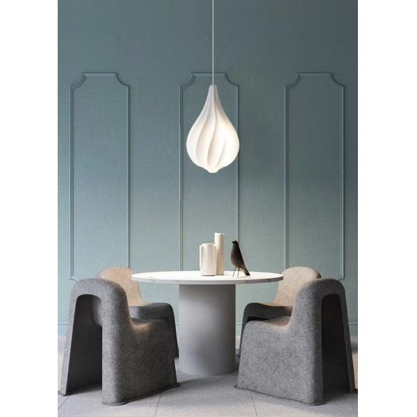 Nordique Danois Bouquet de fleurs pendentif goutte à goutte Lumière minimaliste PVC Hôtel Restaurant Chambre Bar