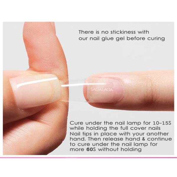 Mejorar su juego de uñas con 85G de capacidad de la punta de gel de pegamento X de las uñas de extensión de consejos Kit de cubierta completa y logotipo privado de gel de uñas Kit