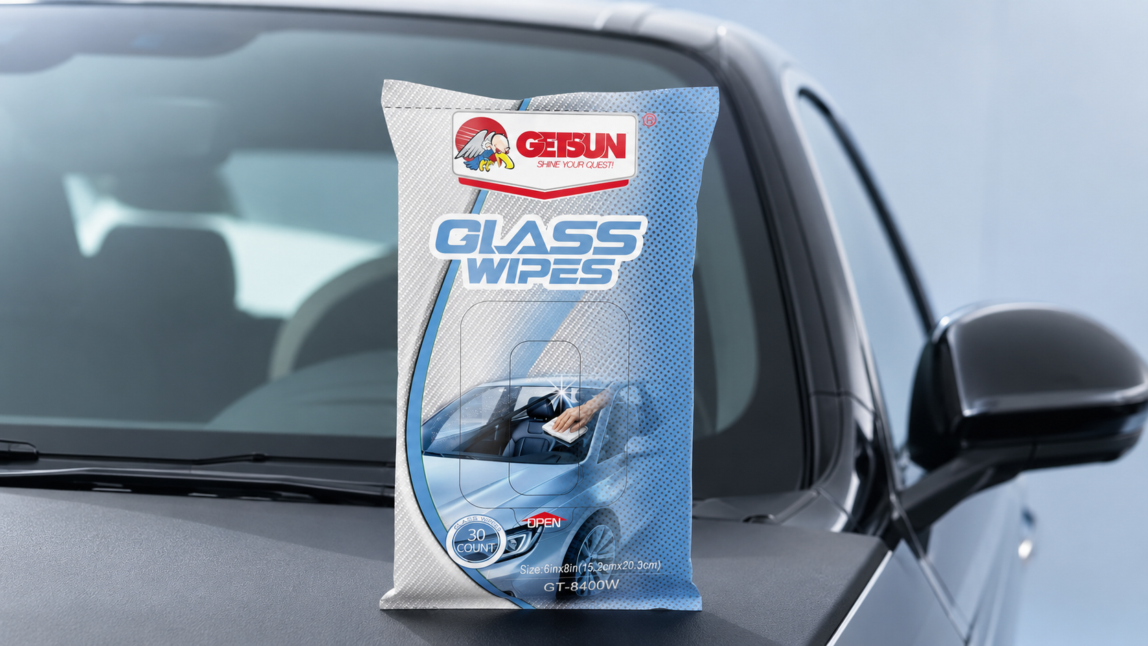 Glass Cleaner Wipes for Car Windows and Mirrors